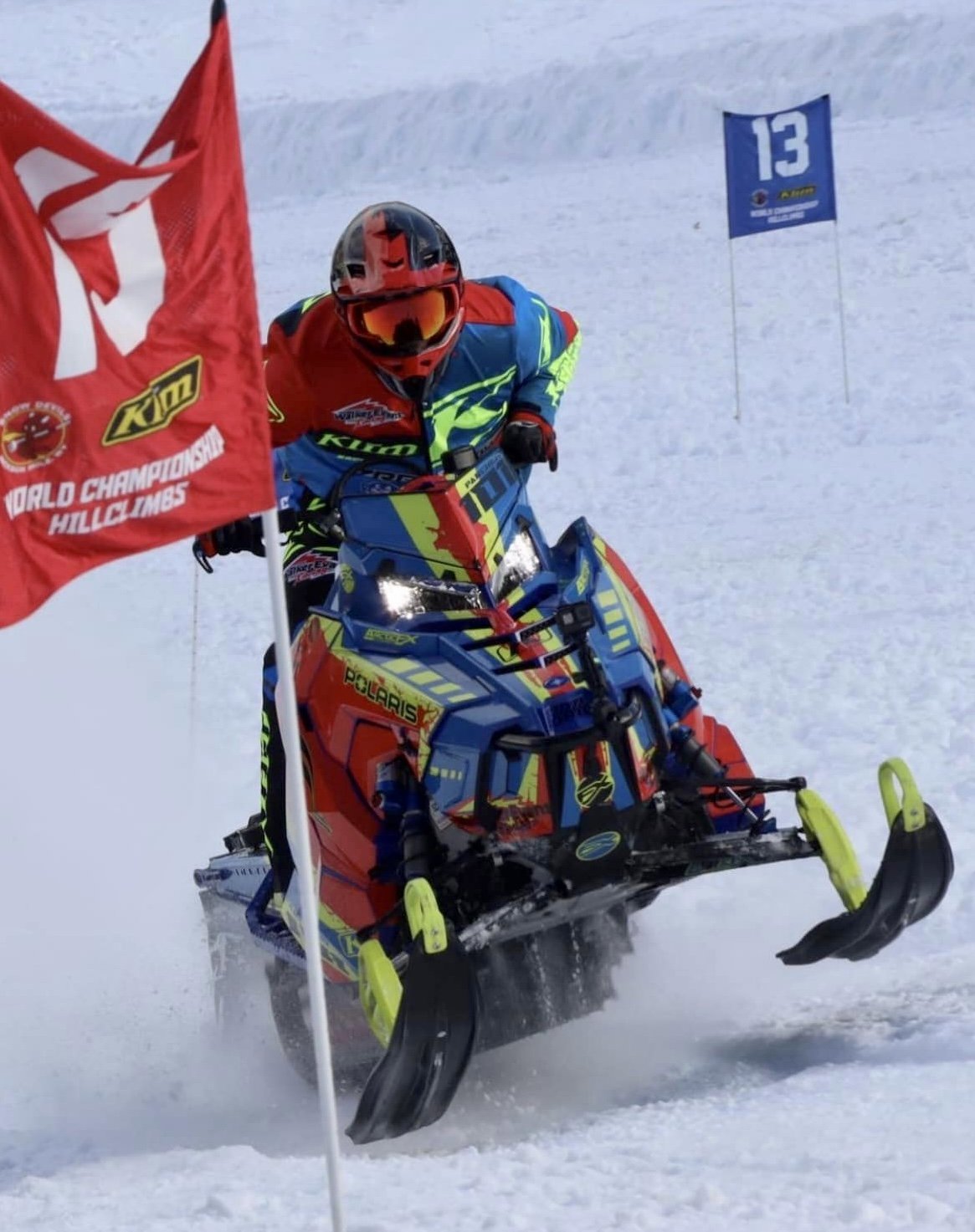 Dustin Pancheri, part of the 2023 Ambassador Class, competes at the Jackson Hole World Championship Hillclimb in 2022.