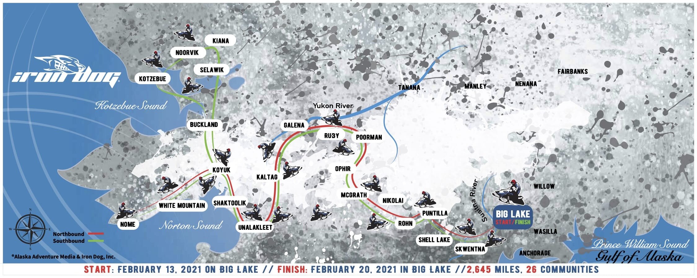 2021 Iron Dog Race Map - Download PDF