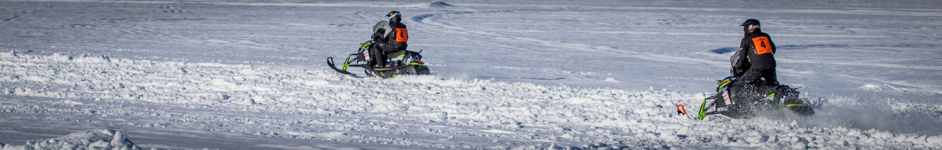 Team 4, Jim Baldwin and Steven Williamson, race across Big Lake at the start of Iron Dog 2022. Courtesy Heather Sottosanti