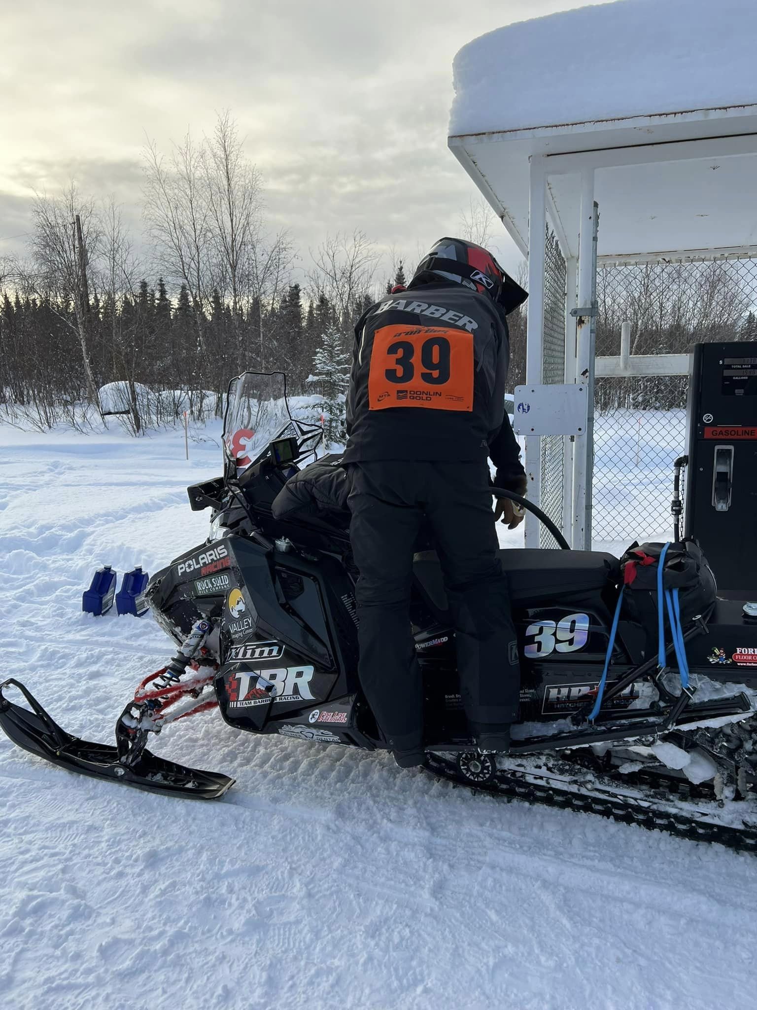 Team 39’s Cody Barber fuels up out of Kaltag. Trinity Viveiros photo