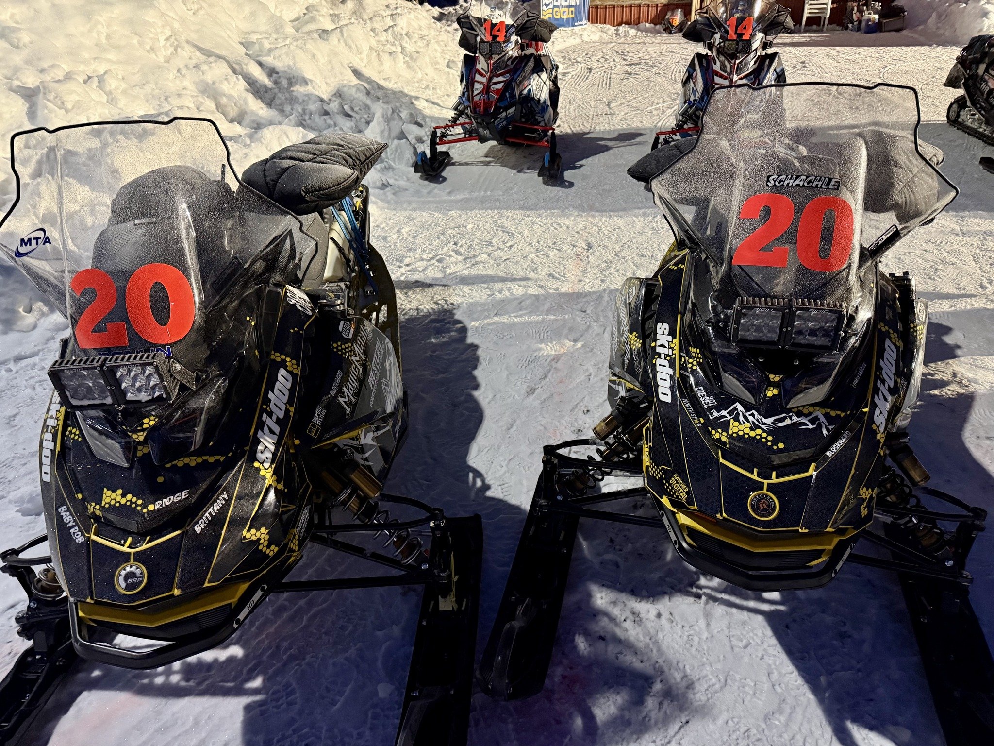 Team 20’s sleds ready to go in McGrath this morning. Keith Manternach photo