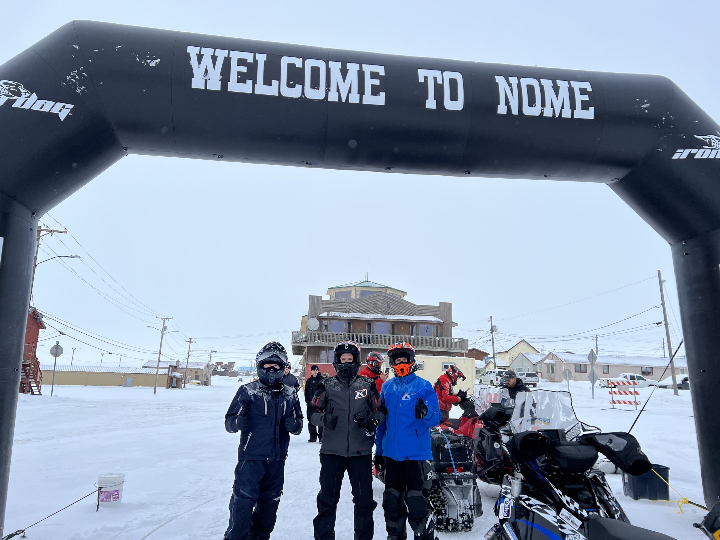 After Day 1 as new partners, Team 10 Chris Olds and Team 51 Russell Nelson added Team 3’s Cruz Kleewein to the ride to Nome. Russell Nelson photo