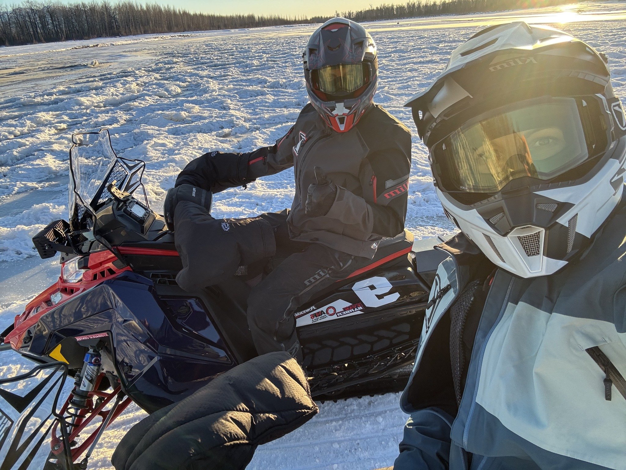 Father–Daughter Team Spotlight: Team 39 features Shane Barber and Shana Lapham of Willow, Alaska, on Polaris snowmachines.